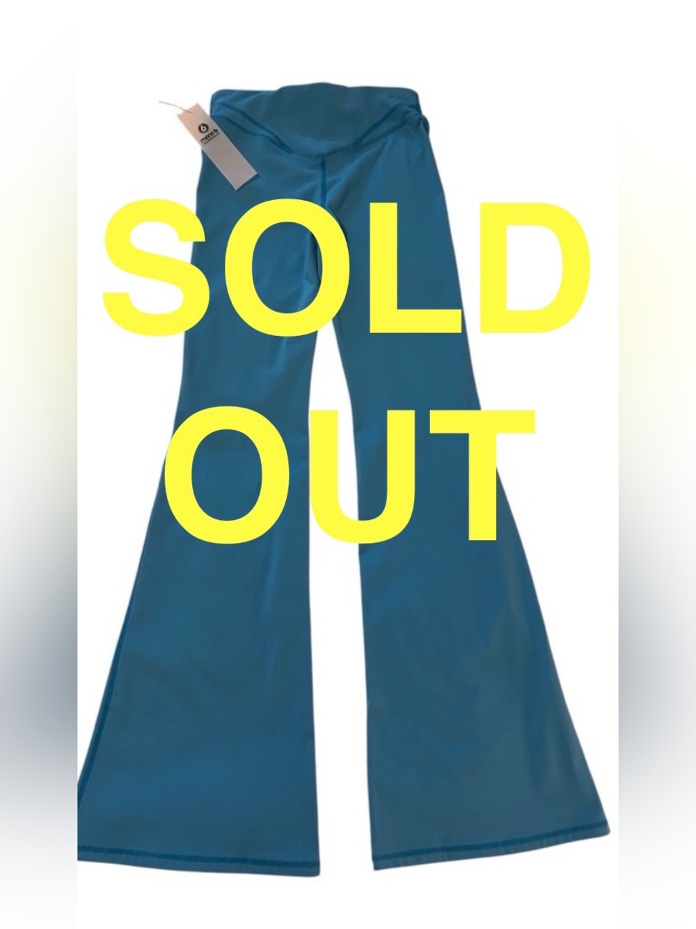 SOLD OUT MONO B Women’s Contour Seam Flared Leggings Color Blue Jay Size Small